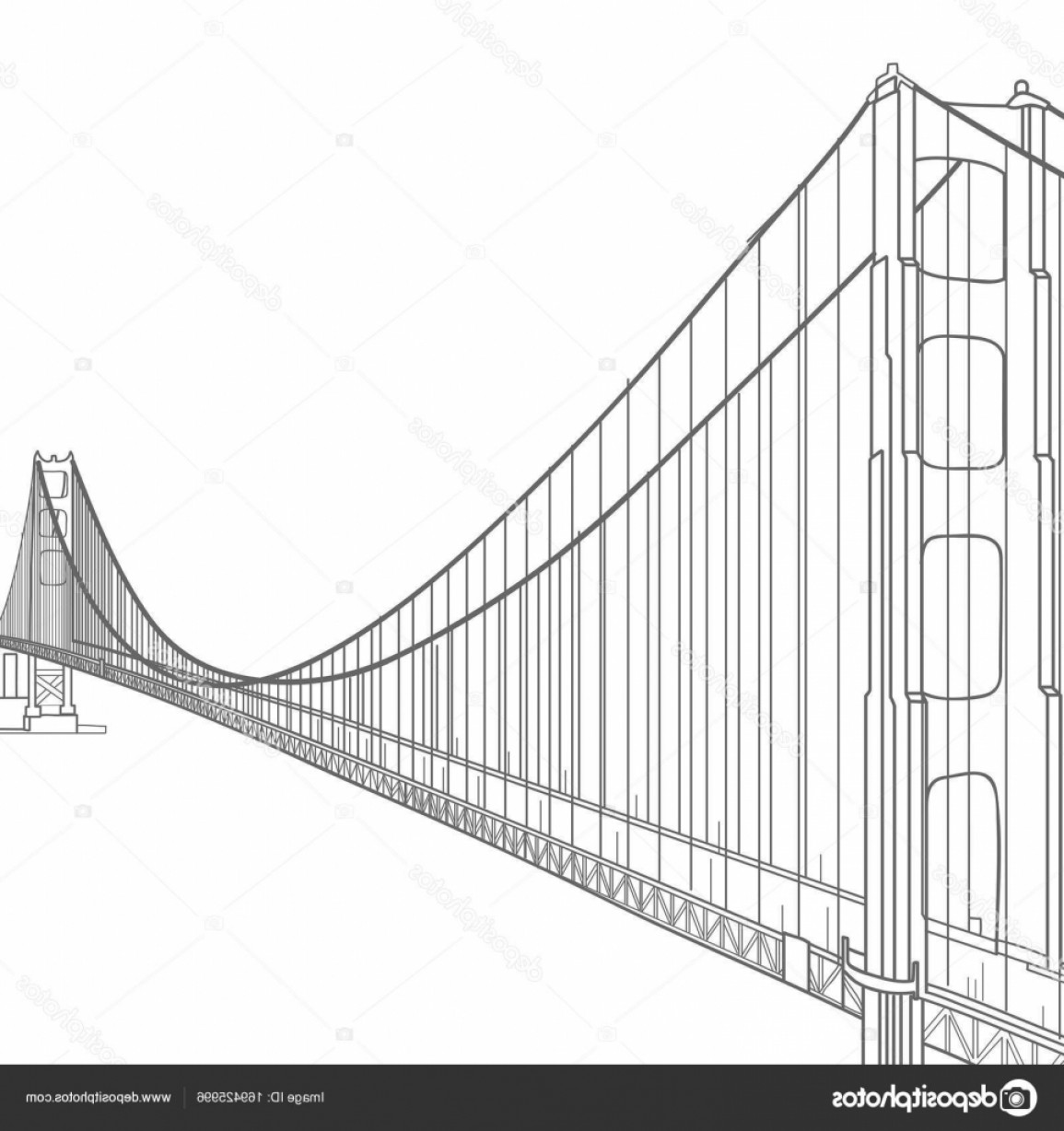 1155x1228 Stock Illustration Vector Illustration Golden Gate Bridge Lazttweet