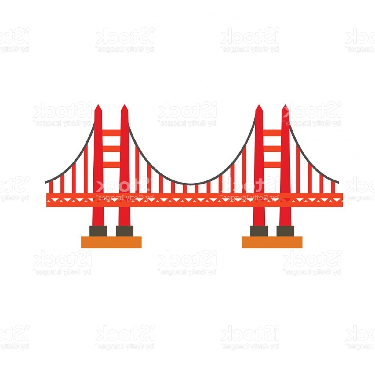 1228x1228 Vector Clipart Golden Gate Bridge 8