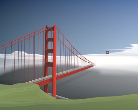 450x360 Golden Gate Vector Bridge
