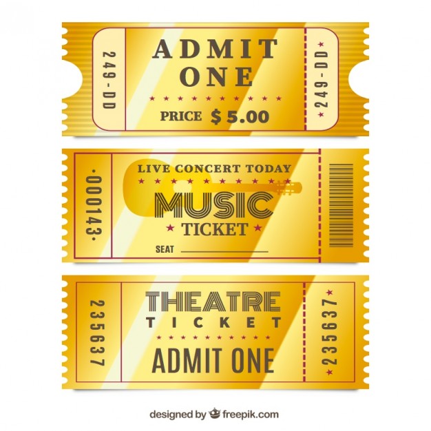 Golden Ticket Vector at GetDrawings | Free download