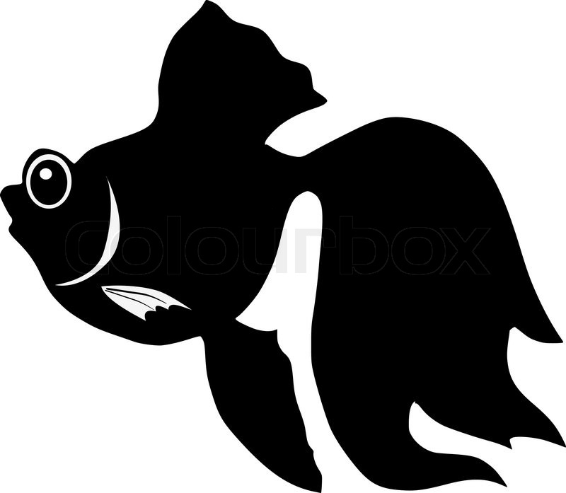 800x697 Silhouette Of Goldfish Stock Vector Colourbox