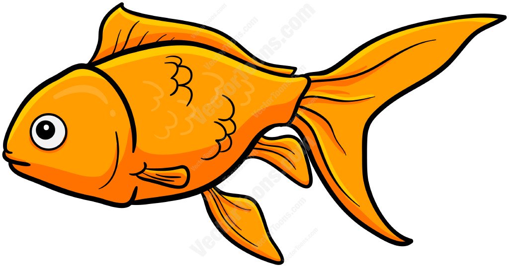 1024x540 Swimming Goldfish Clipart By Vector Toons