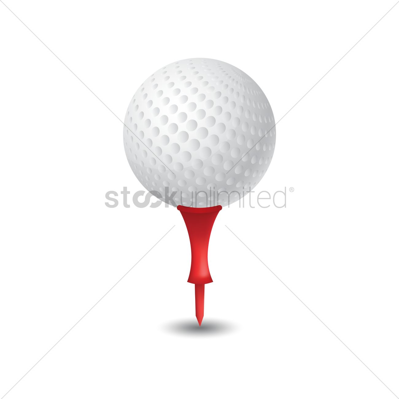 1300x1300 Golf Ball On Tee Vector Image