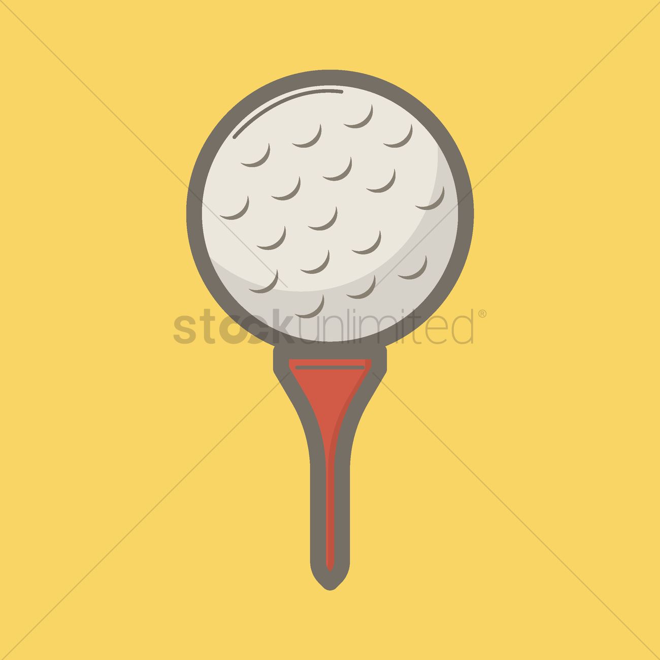 1300x1300 Golf Ball On Tee Vector Image