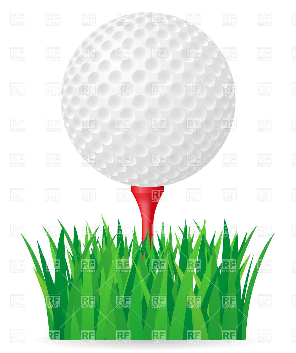 1008x1200 Golf Ball On Tee And Green Grass Vector Image Vector Artwork Of