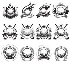 236x219 Golf Ball Amp Clubs Split Svg And Dxf Monogram Last Name Etsy