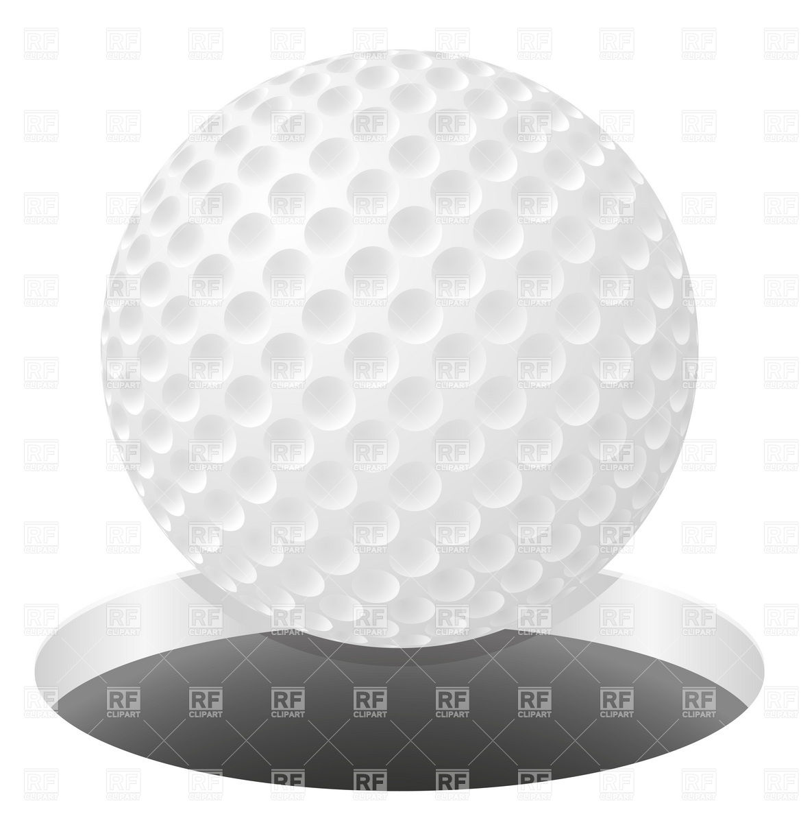 1169x1200 Golf Ball Falling Into Hole Vector Image Vector Artwork Of Sport