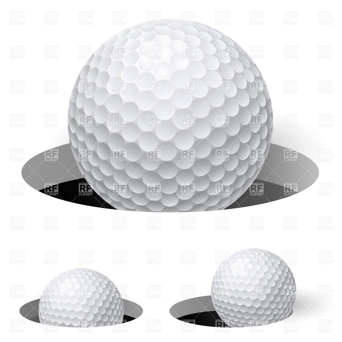1200x1200 Golf Ball In Hole Vector Image Vector Artwork Of Sport And