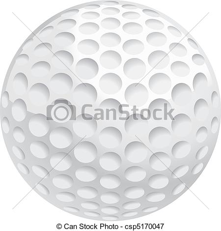 450x470 Golf Ball. A White Golf Ball Illustration.