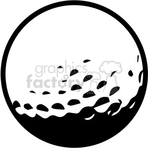 300x300 Royalty Free Black White Golf Ball Vector Illustration 398803