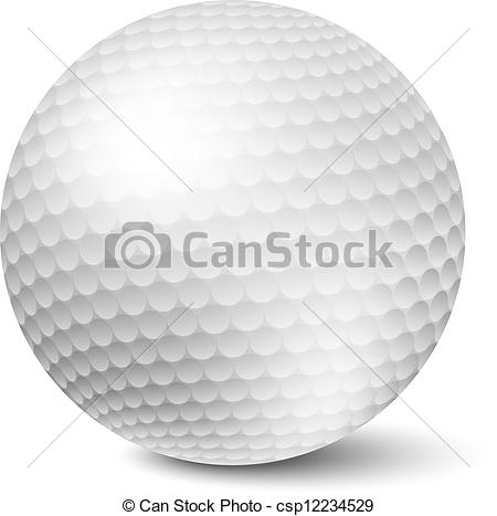 450x467 Vector Golf Ball Isolated On White Background.