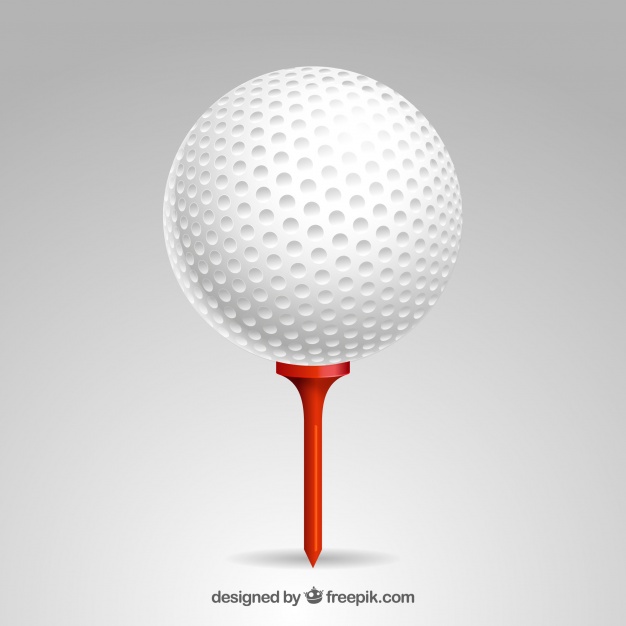 626x626 Detailed Golf Ball Vector Free Download