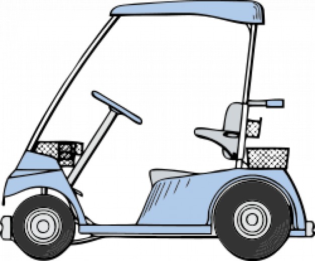 626x518 Golf Cart Vector Free Download