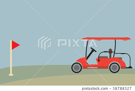 450x304 Flat Design Side View Of Golf Cart Vector