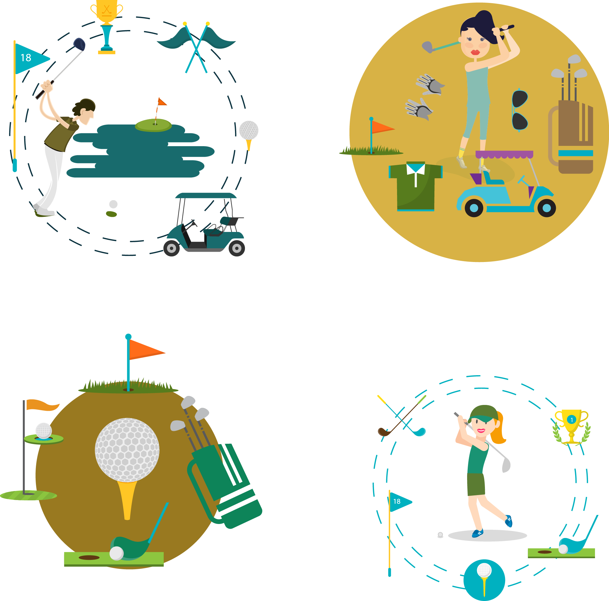 2086x2060 Golf Course Sport Golf Ball