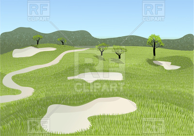 400x282 Golf Course Vector Image Vector Artwork Of Sport And Leisure