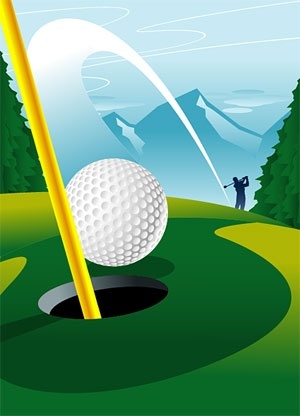 300x416 Hole Golf Course A Vector Free Vector In Encapsulated Postscript