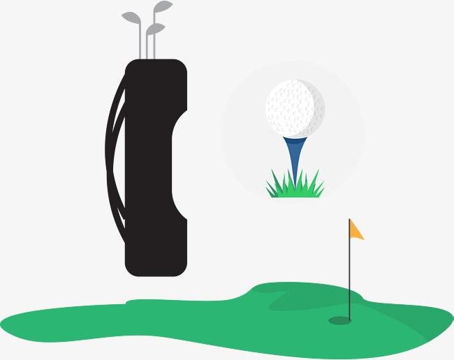 650x516 Vector Hand Painted Golf Course, Golf Vector, Vector, Hand Painted