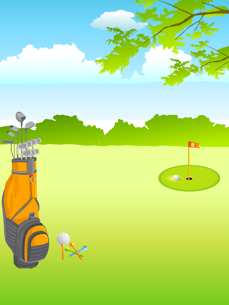 768x1024 Golf Course Vector