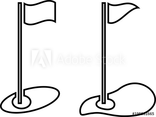 500x376 Golf Hole Flag Icon
