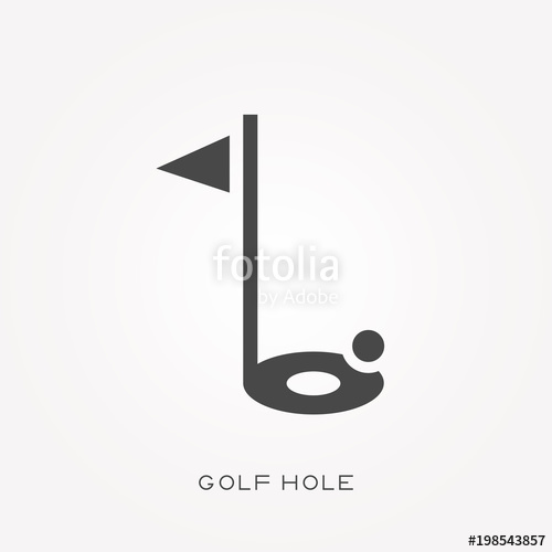 500x500 Silhouette Icon Golf Hole Stock Image And Royalty Free Vector