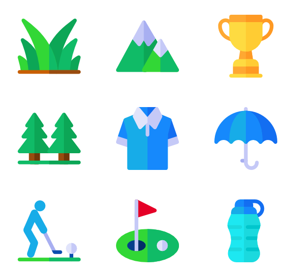 600x564 Golf Icons