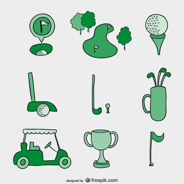 626x626 Hand Drawn Golf Vectors Vector Free Download