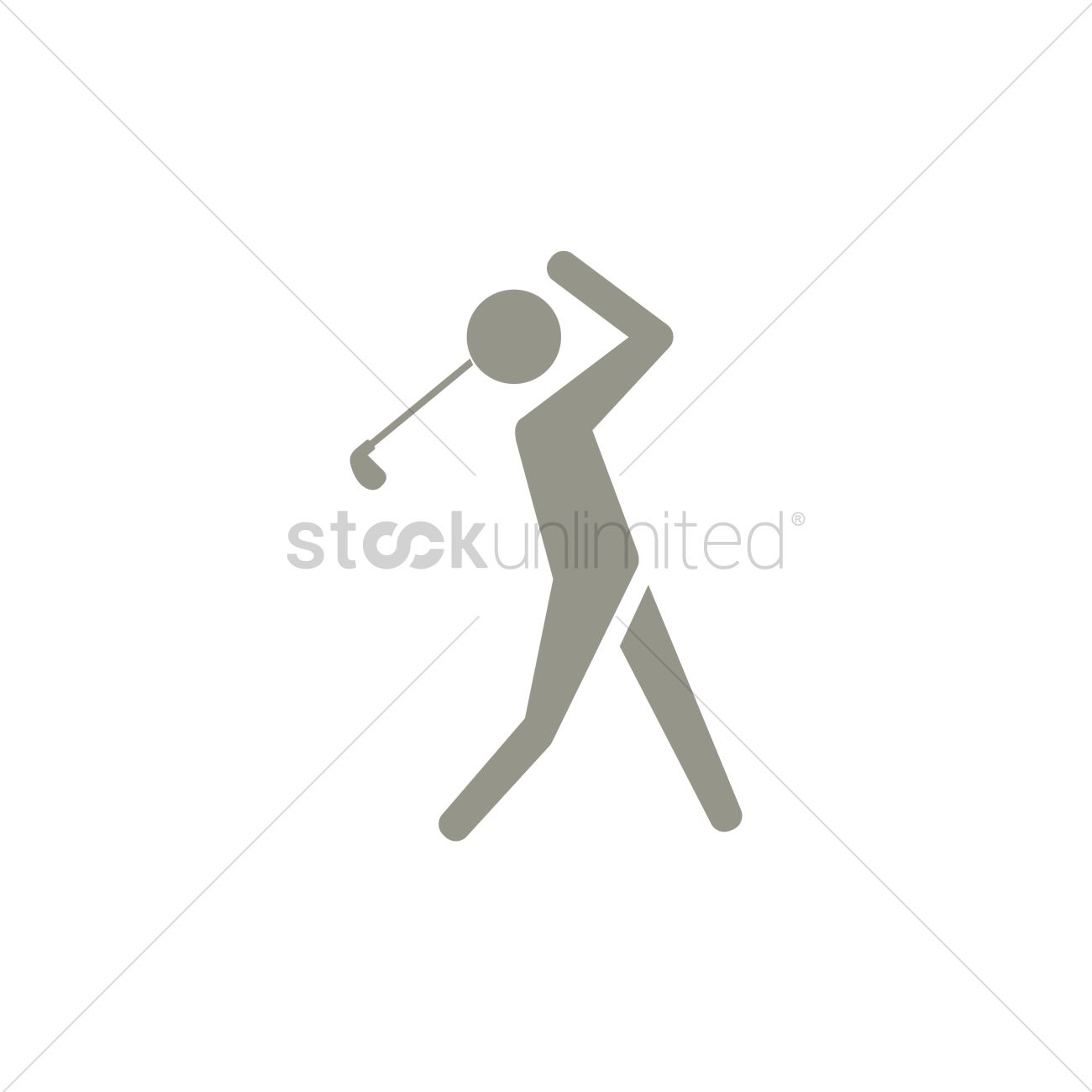 1300x1300 Golf Swing Vector Image