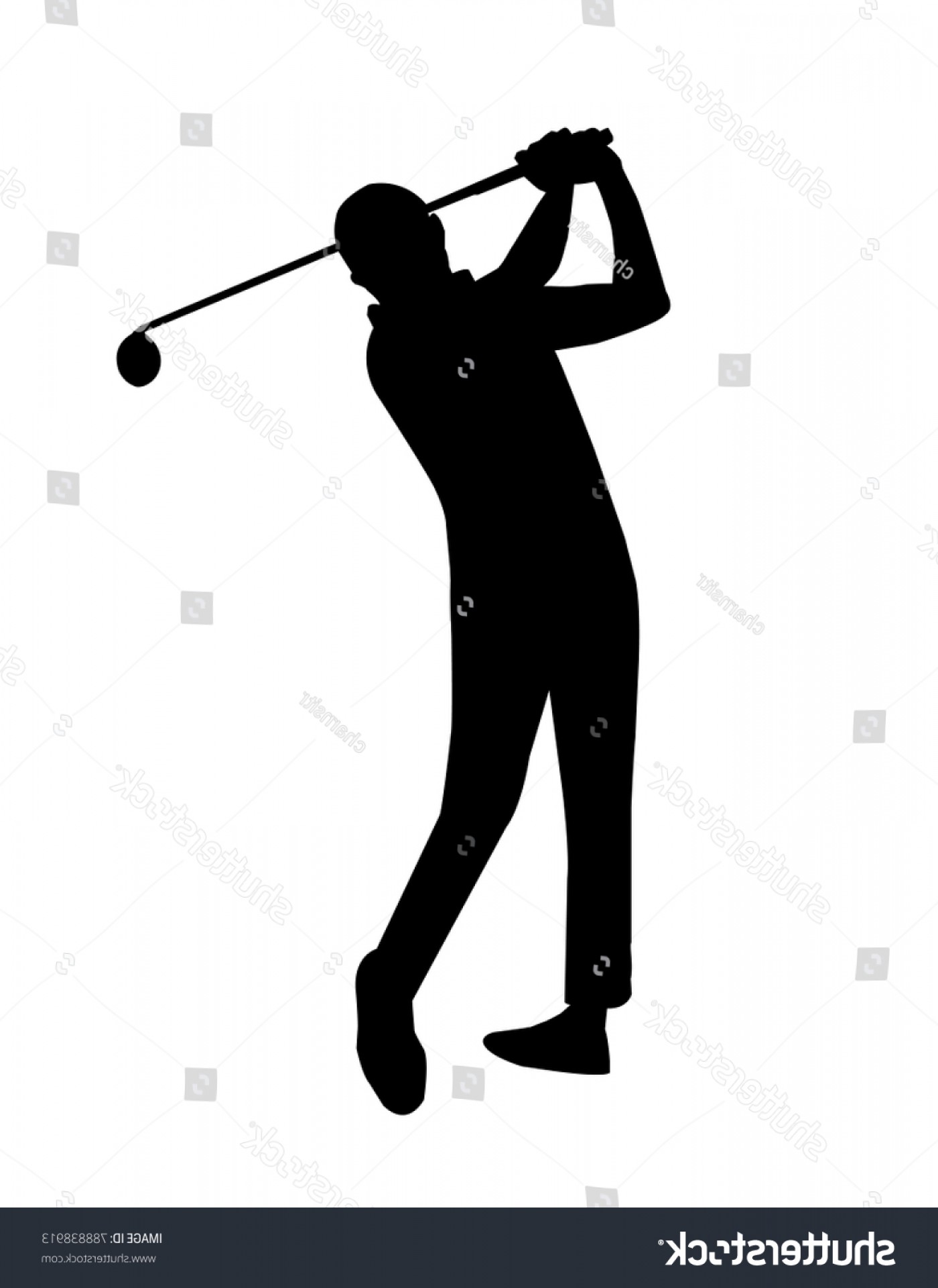 1400x1920 Vector Silhouette Golfer Swing Club Lazttweet