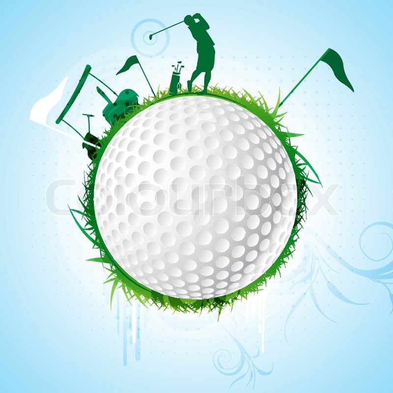 800x800 Illustration Of Golf Sport On White Background Stock Vector