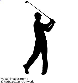 335x355 Download Golf Player Silhouette Vector Graphic