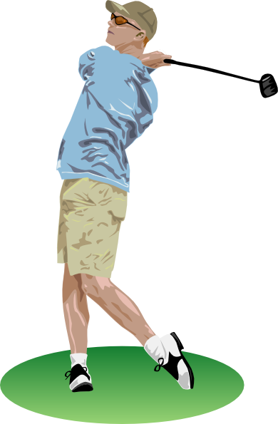 390x595 Golf Driver Swing Clip Art Free Vector 4vector