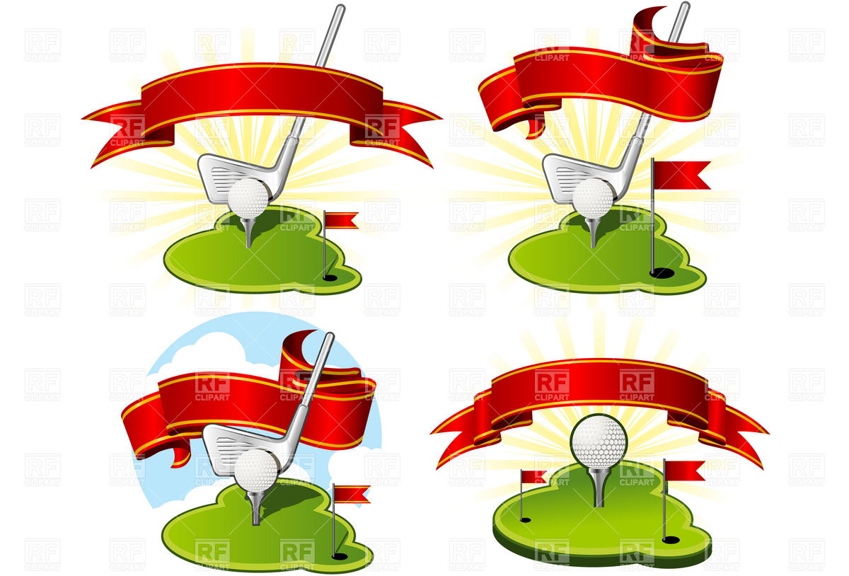 1200x814 Blank Golf Emblems For Clubs And Competitions Vector Image
