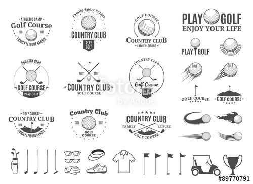 500x363 Golf Country Club Logo, Labels, Icons And Design Elements Stock