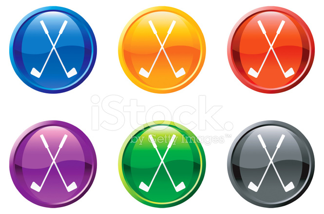 665x440 Royalty Free Vector Golf Vector Icon Set Round Buttons Stock