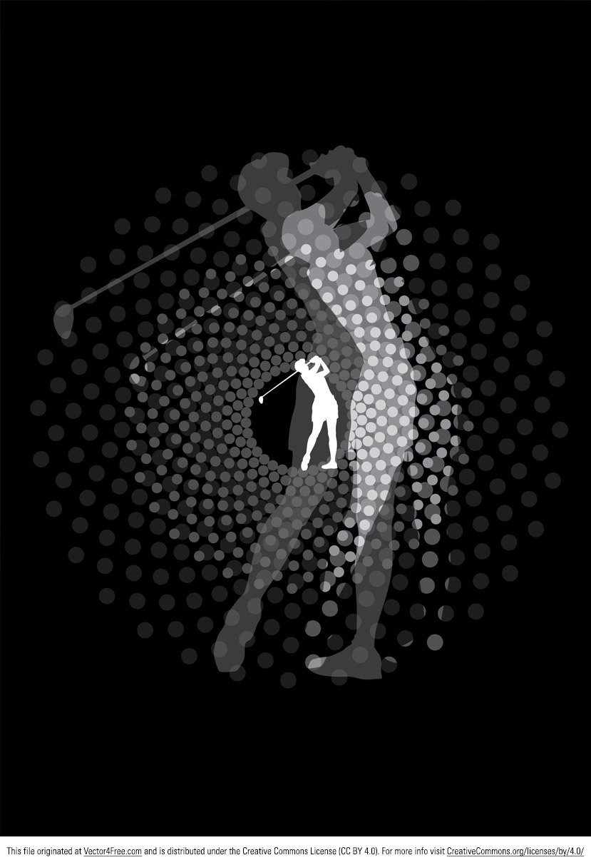 829x1212 Free Golfer Vector Silhouette