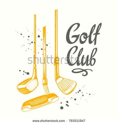 450x470 Golf Course Drawing Unique Golf Vector Set Of Hand Drawn Sports