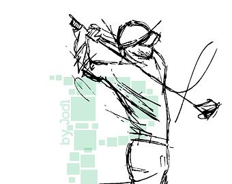 340x270 Golf Player Vector Sketchy Set Of Eps Jpeg Png Vector Etsy
