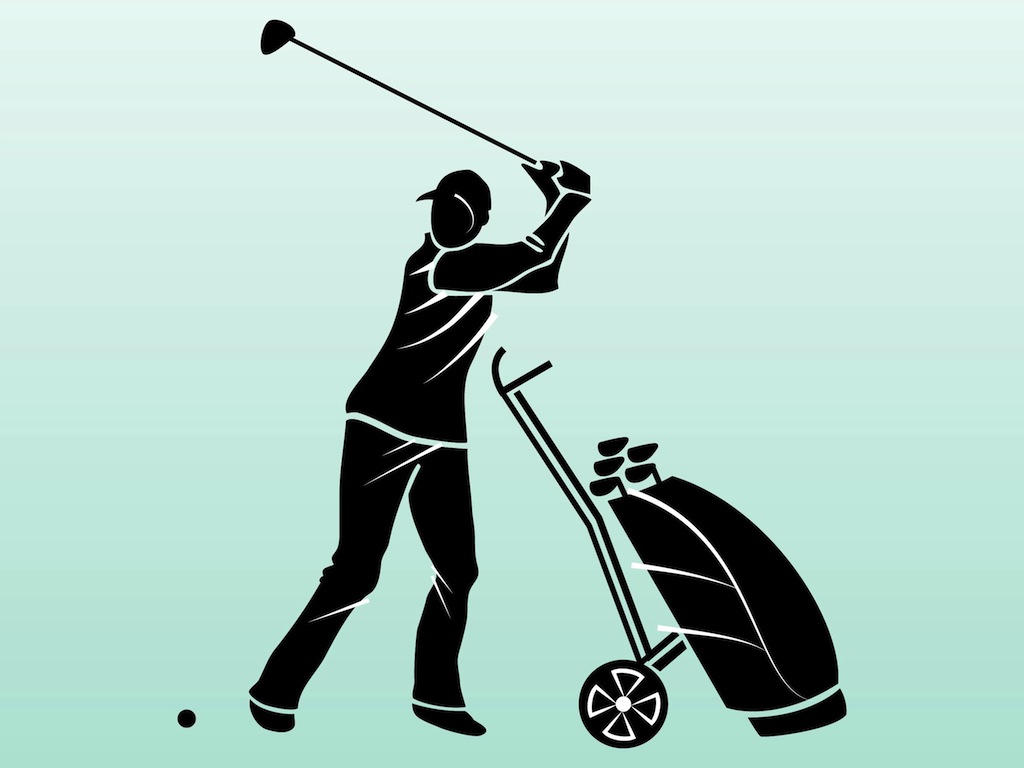 1024x768 Golfer Silhouette Vector Art Amp Graphics