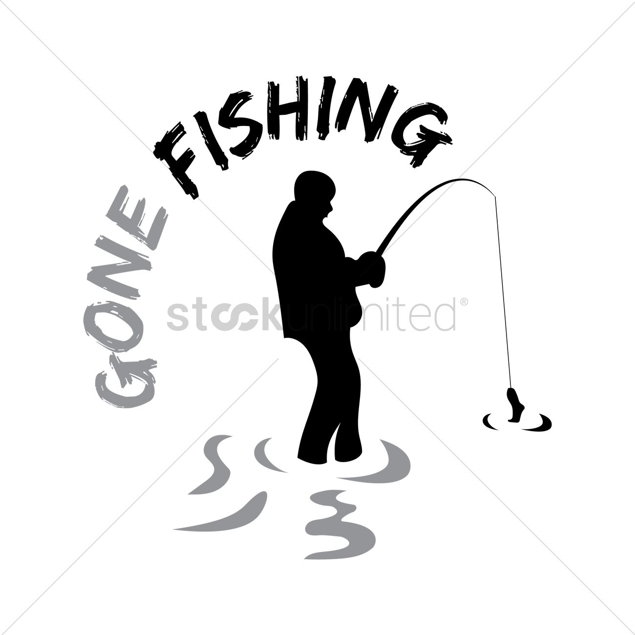 1300x1300 Gone Fishing Vector Image