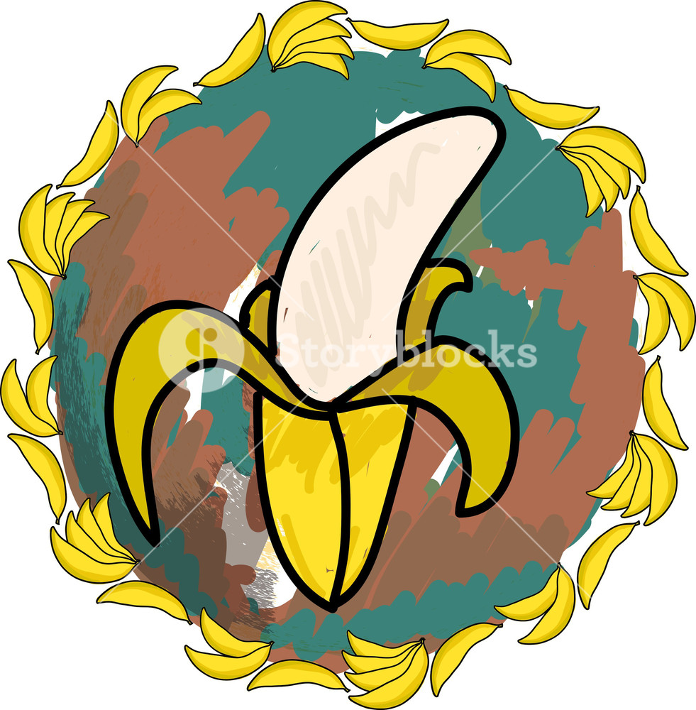 981x1000 Vector Illustration Of A Banana Royalty Free Stock Image