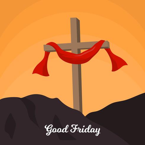 490x490 Flat Good Friday Vector Background