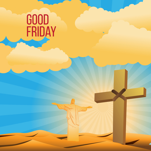 500x500 Vector Good Friday Background Design 03 Free Download