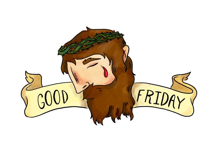 700x490 Good Friday Vector Watercolor Illustration Of Jesus With Crown Of