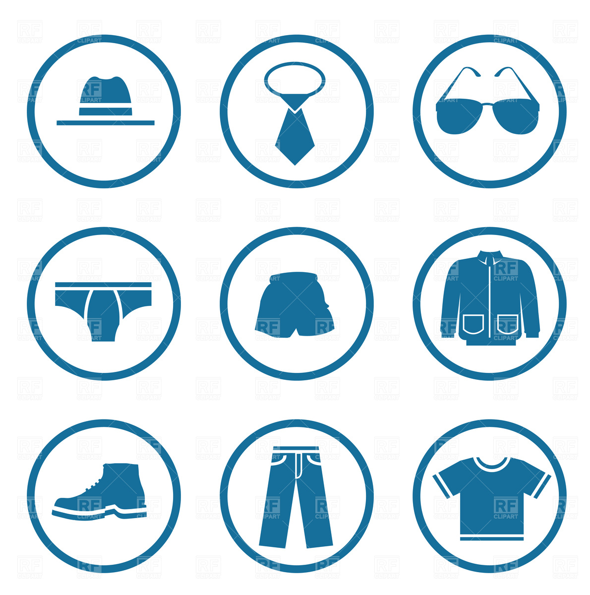 1190x1200 Men Clothes Icon Set Vector Image Vector Artwork Of Beauty