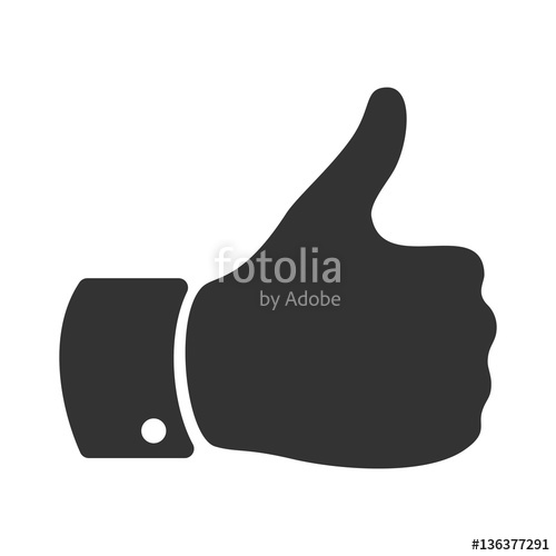 500x500 Thumb Up Symbol. Human Hand Icon. Sign Of Like, Good Or Cool