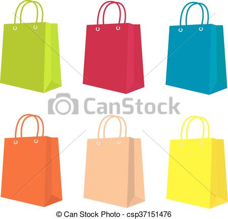 450x432 Colored Gift Bags In Vector.