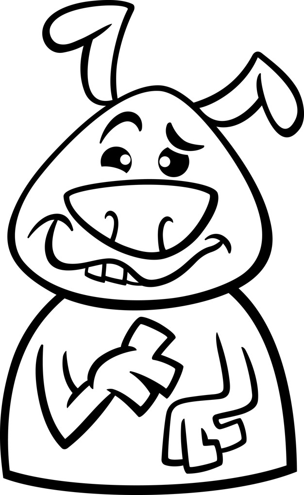 626x1020 Goofy Dog Cartoon Coloring