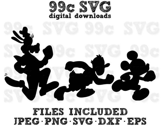 570x445 Run Disney Goofy Donald Mickey Svg Dxf Png Vector Cut File Etsy