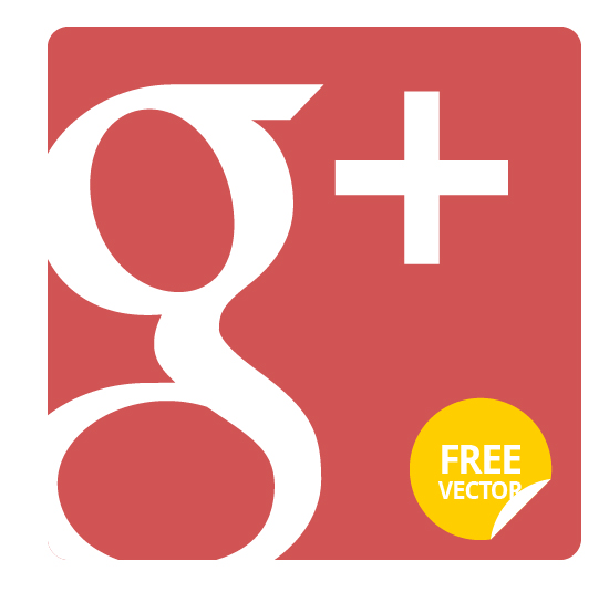 550x535 Google Plus Flat Icon (Vector)